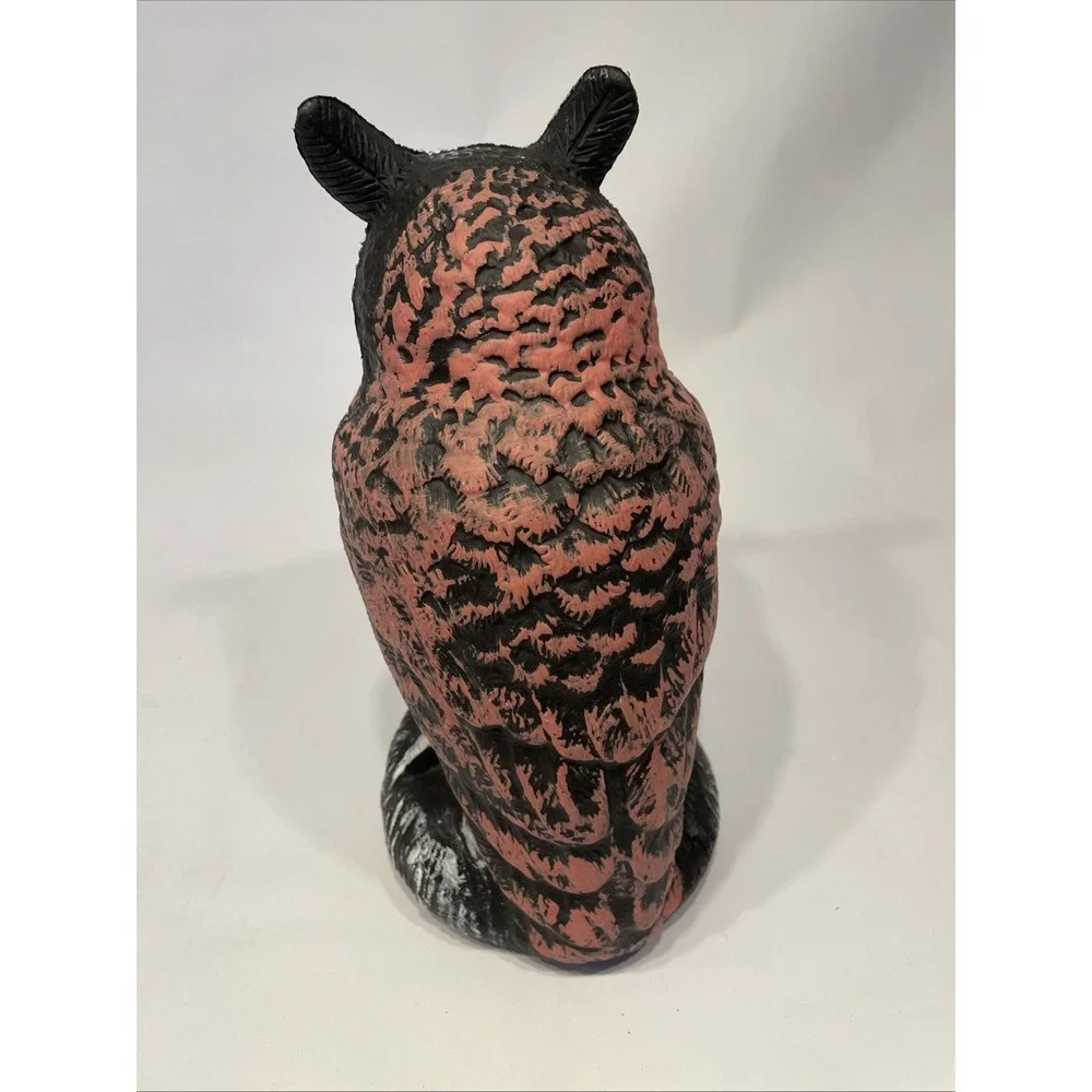 Owl Decoy to Scare Birds Away - 10.5 in Two Color Great Horned Owl